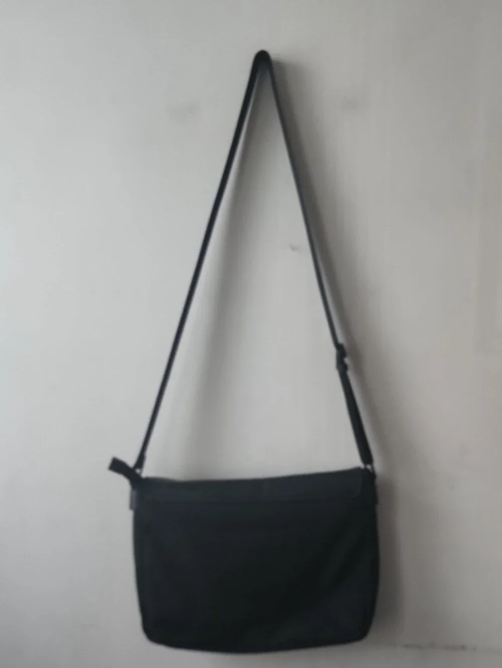 Armani Exchange Black Messenger Bag with Adjustable Shoulder Strap